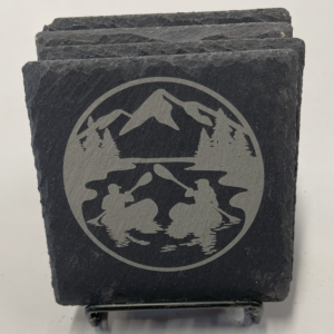 Kayaker Engraved Coaster